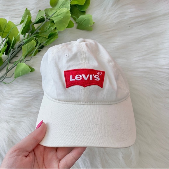 Levi's Accessories - Levi’s | White Hat Adjustable Large Red Logo